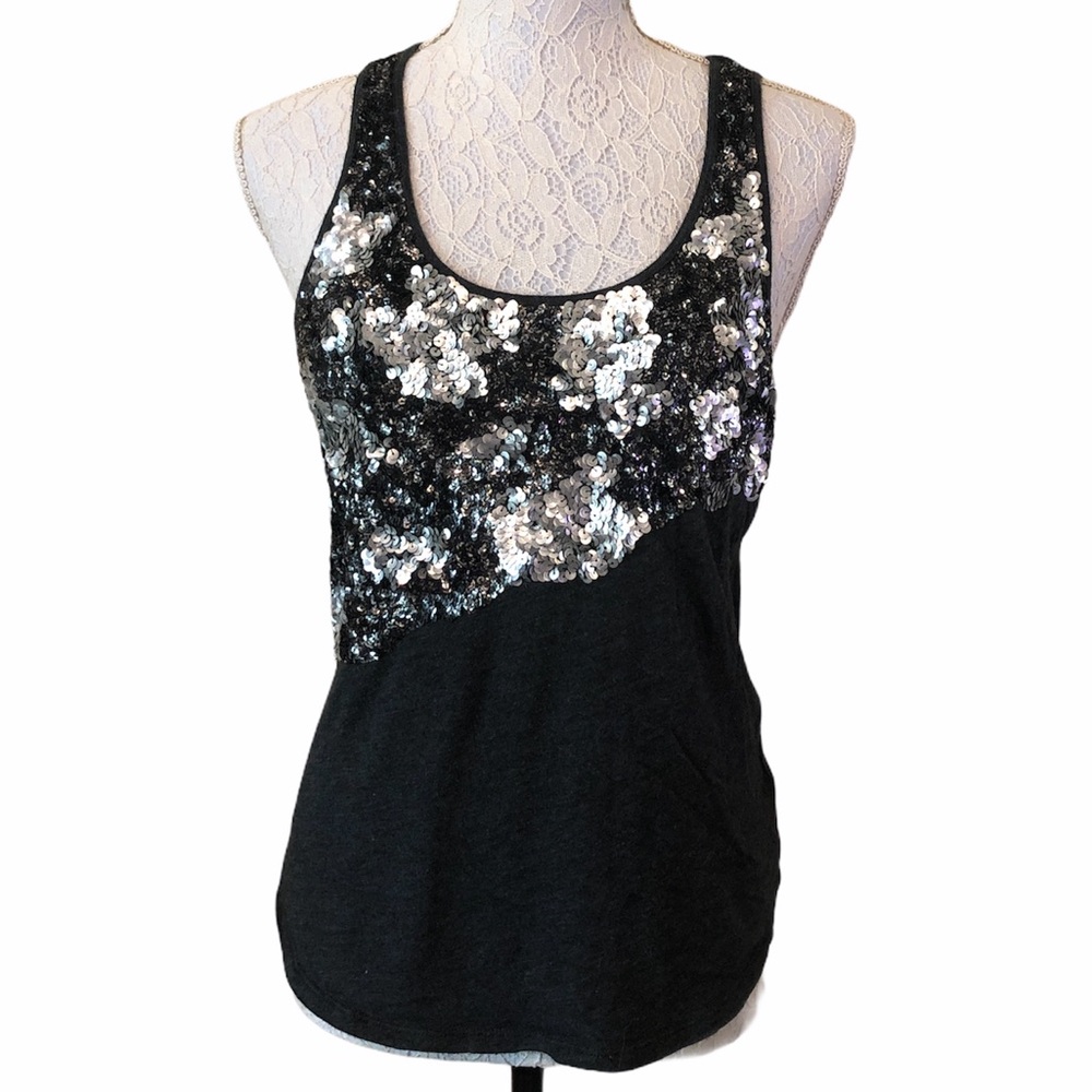 Express sequin shirt tank top